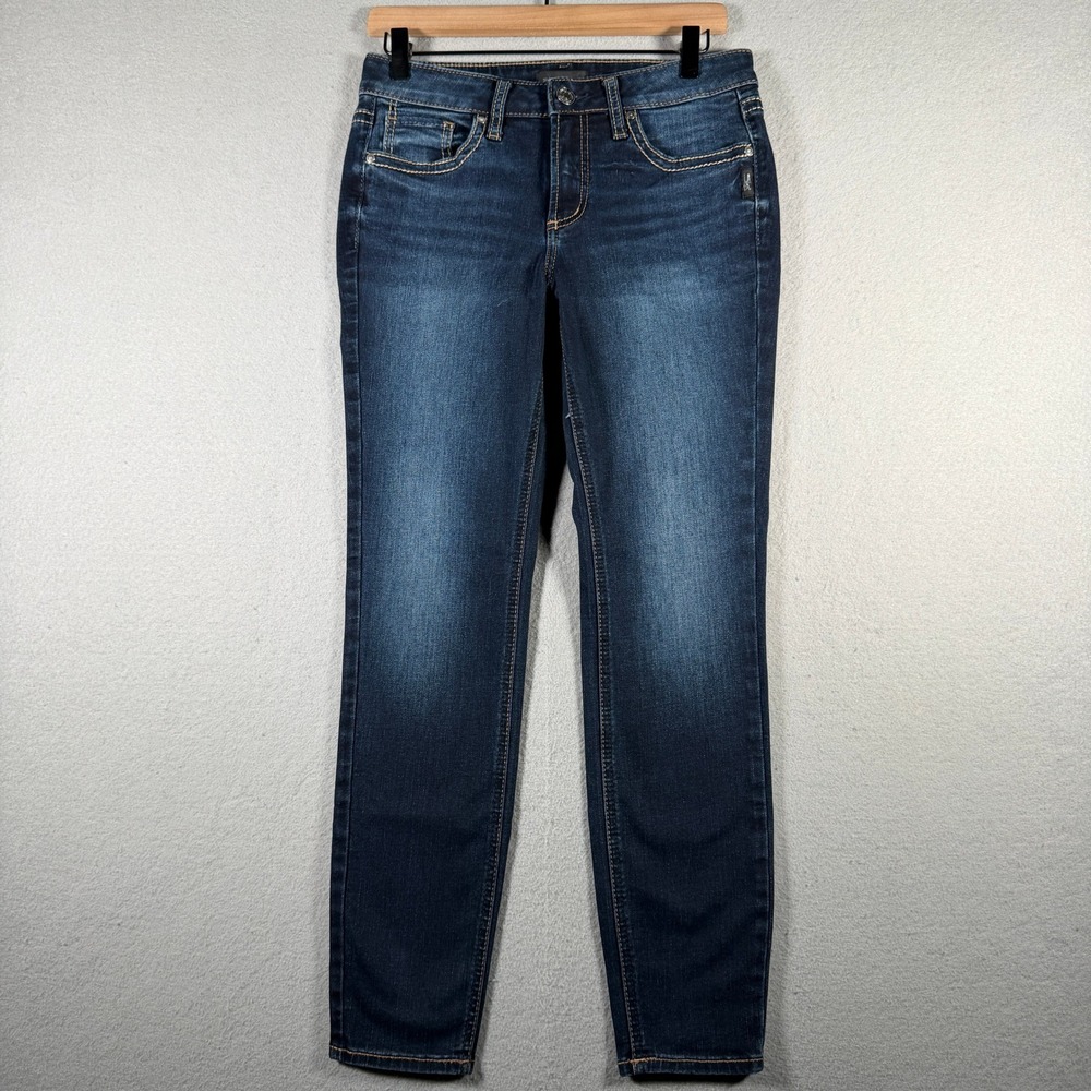 Silver Jeans Co Suki Skinny Mid Rise Blue Denim Jeans W30 L29 L93136EDB497